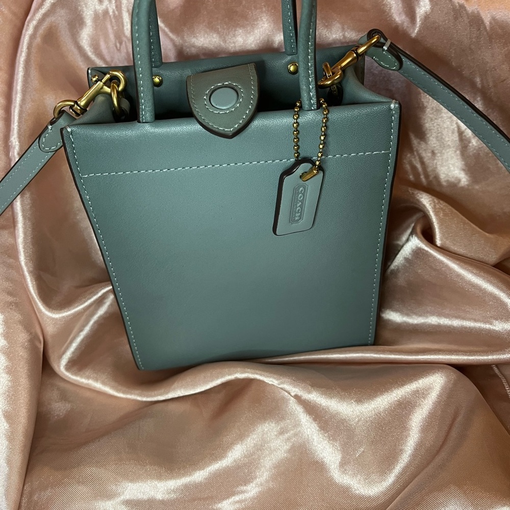 COACH Mini Cashin Tote in Sage NWT